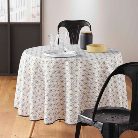 Orisia - Ø 180 cm, rund duk med fläckskydd