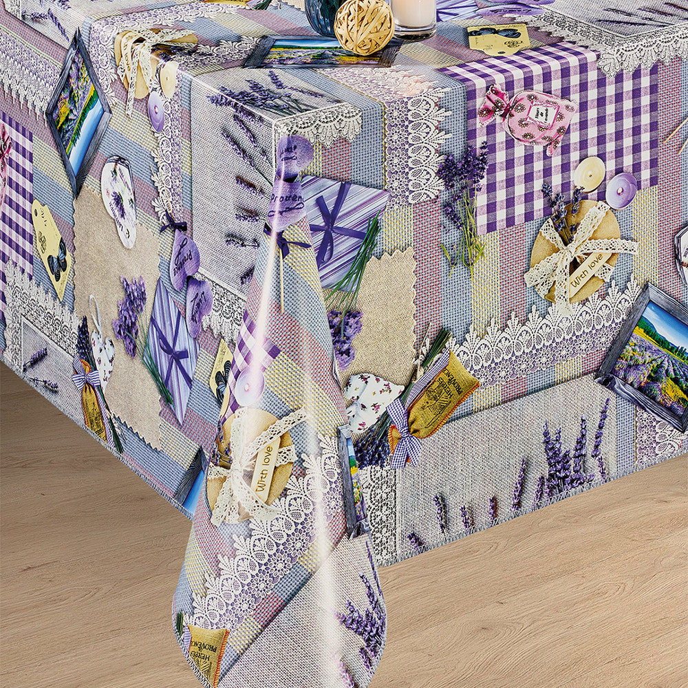 På bordet Fransk lavendel - Vaxduk med allt som hör till i Provence