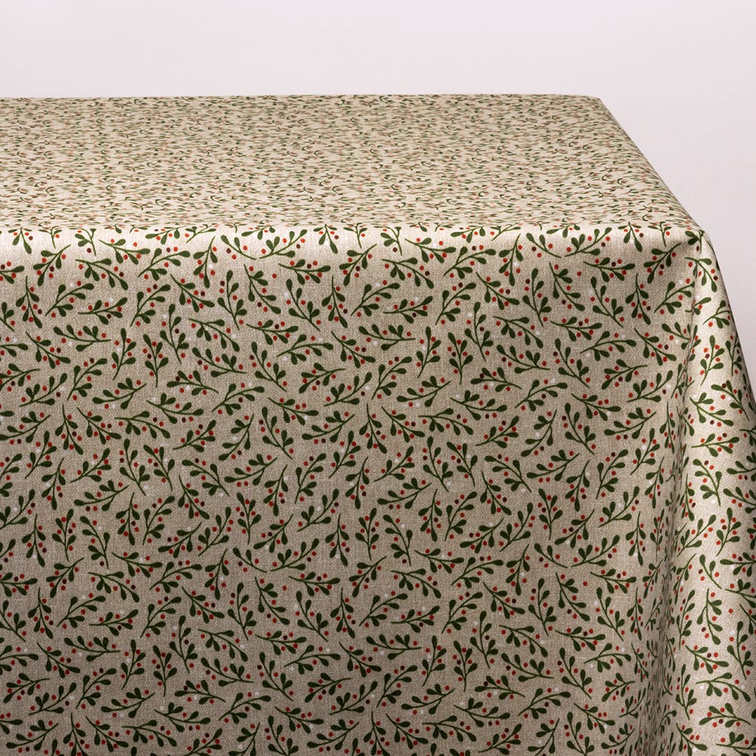 Mistel - Naturfärgad textilvaxduk med glidskydd, hörn