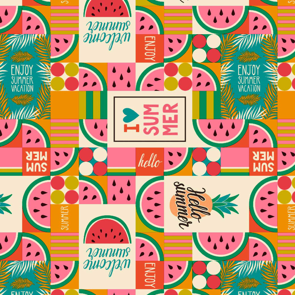 Sommarglädje - Vaxduk med härlig sommarkänsla