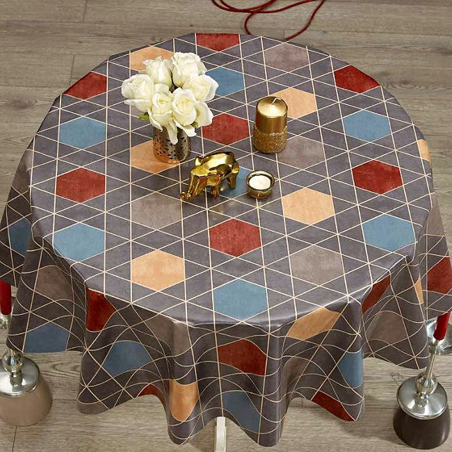 Geometric Blocks - Vaxduk med enkel grafisk design