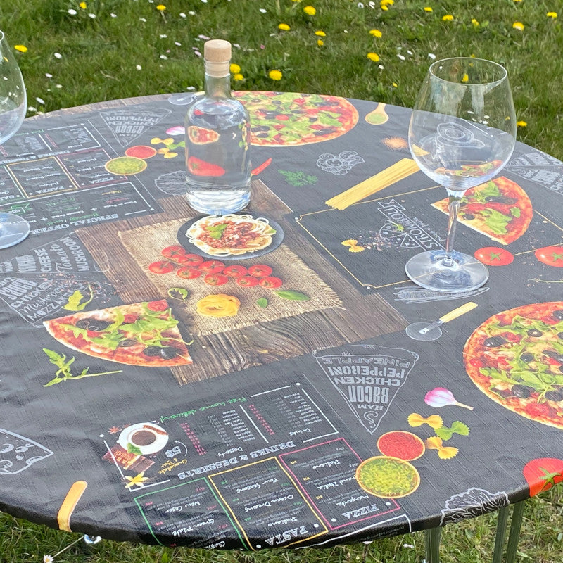 Mums Pizza - Rund vaxduk med resår