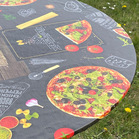 Mums Pizza - Rund vaxduk med resår