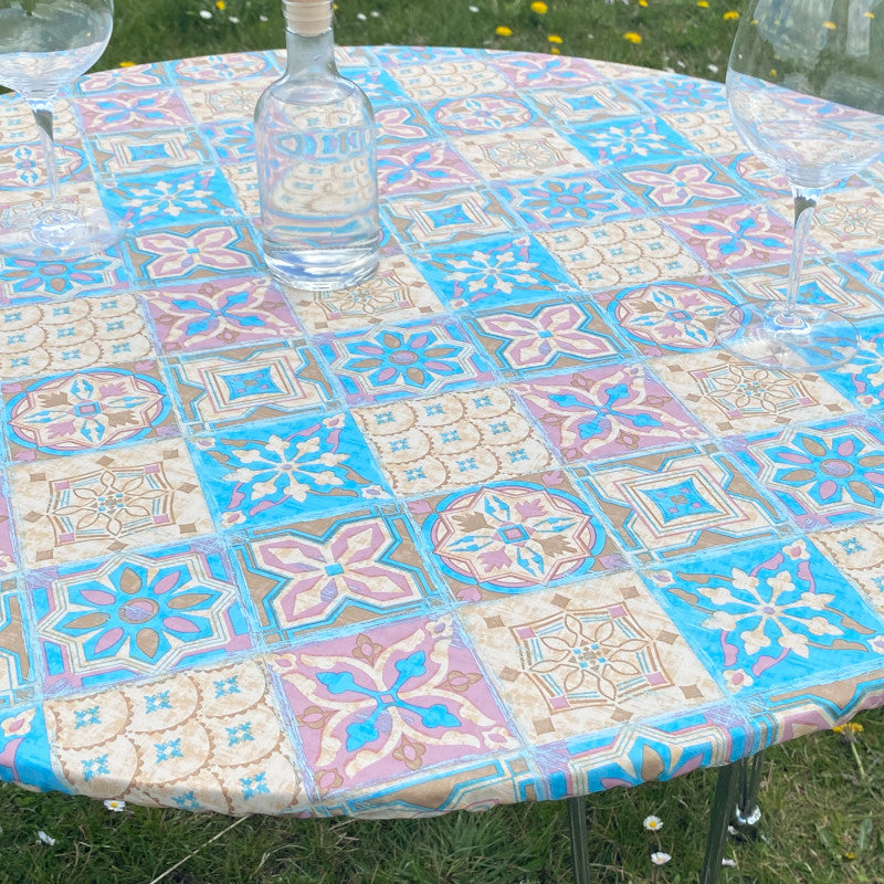 Skønne Kakler Rosa - Rund vaxduk med resår