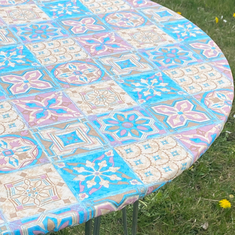 Skønne Kakler Rosa - Rund vaxduk med resår