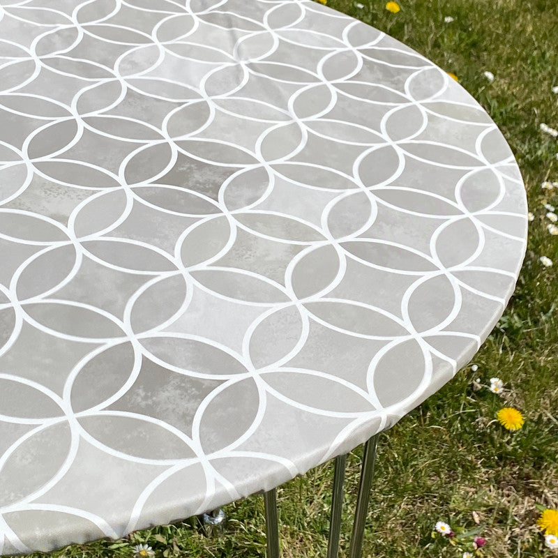 Circle Graphics Grå - Rund vaxduk med resår