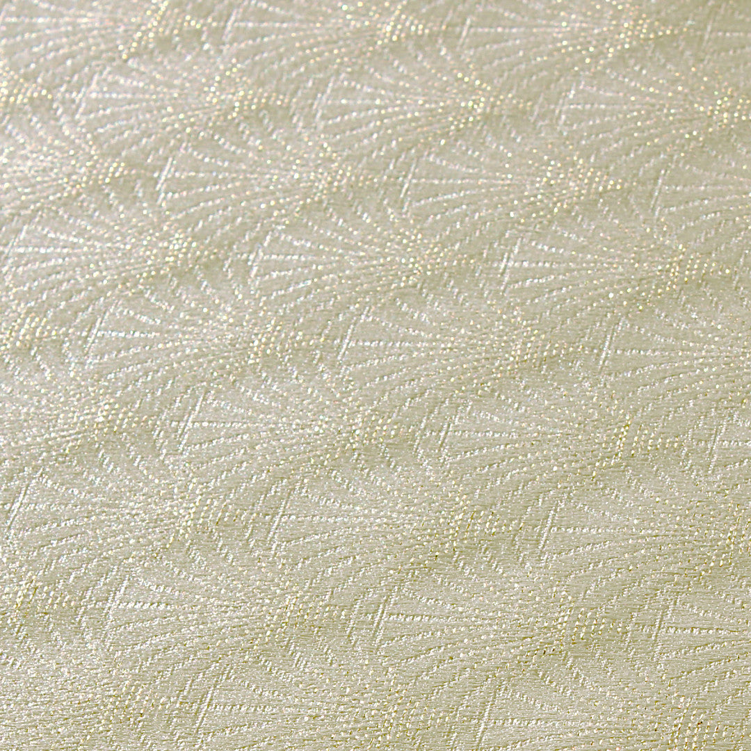 Amigoni Oro Vifteblad - Elegant textilvaxduk med guld lurex, närbild
