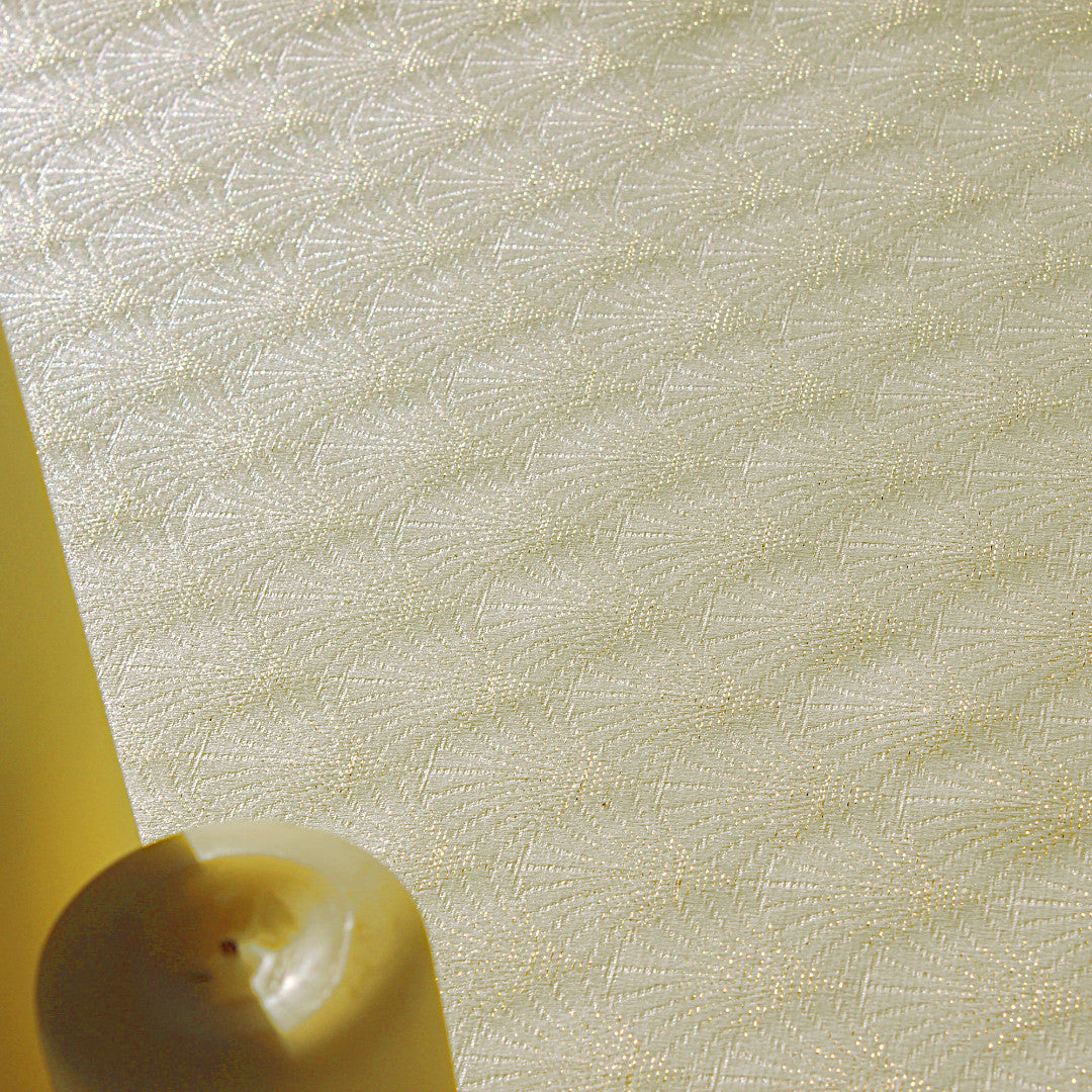 Amigoni Oro Vifteblad - Elegant textilvaxduk med guld lurex