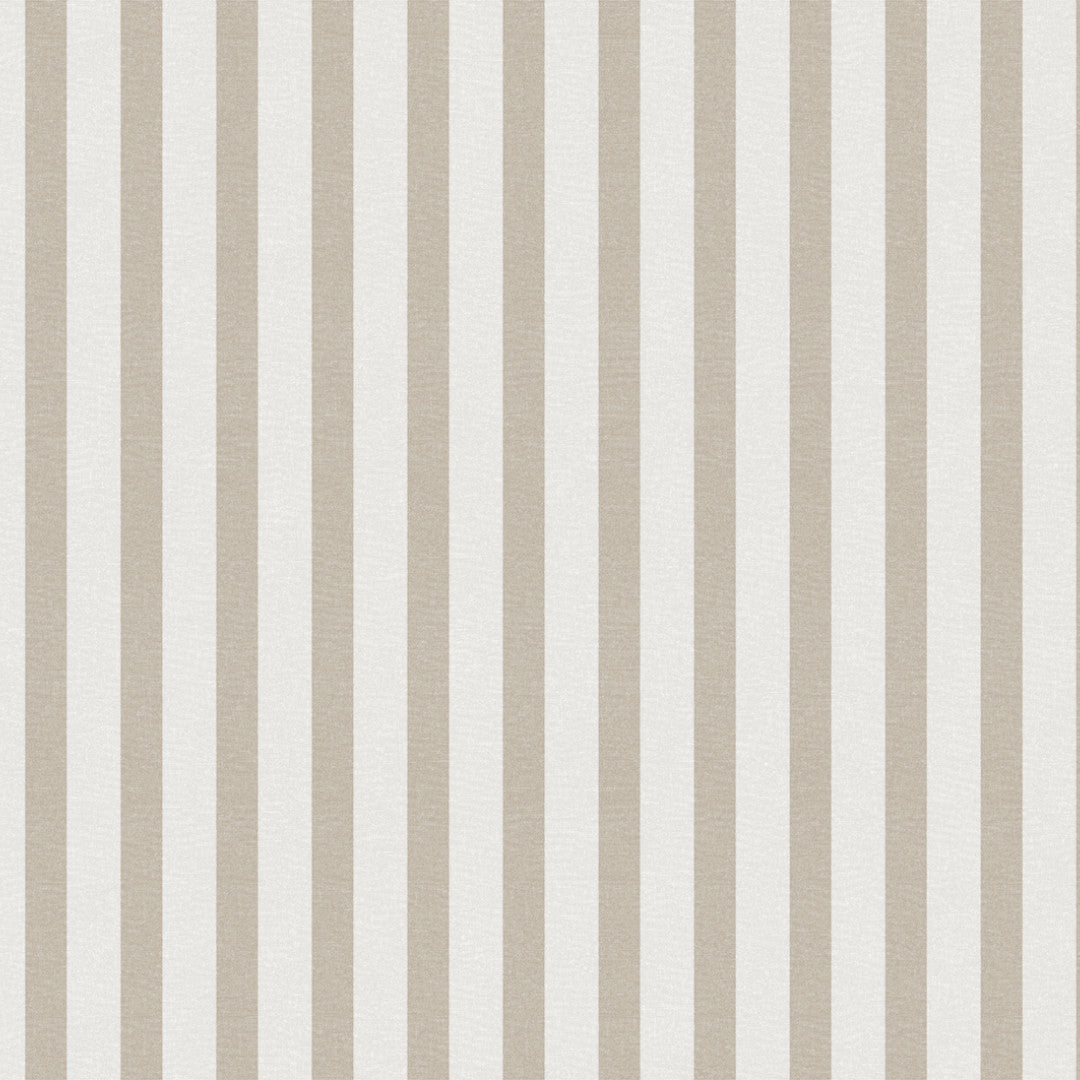 Aria Beige/offwhite - Randig vaxduk i linne-look