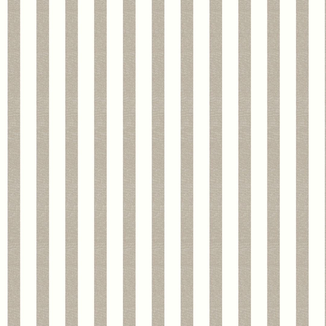Aria Taupe/offwhite – Vaxduk med ränder i linnelook, mönster