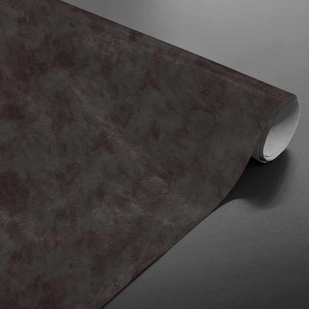 Beton Cire Black - Slät vaxduk i svart och grått, rulle