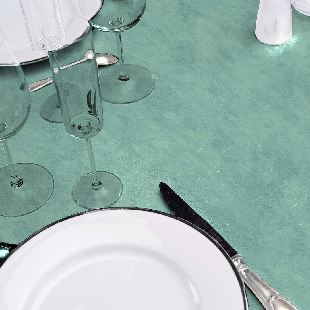 Beton Cire Ocean – Slät vaxduk i grönt och blått, närbild