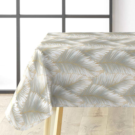 Betty Golden Palm – Elegant vaxduk med gyllene palmblad, hörn