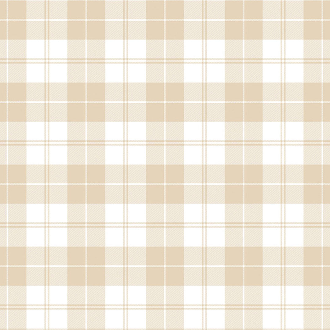 Brent Beige – Klassisk rutig vaxduk i ljusa nyanser, mönster