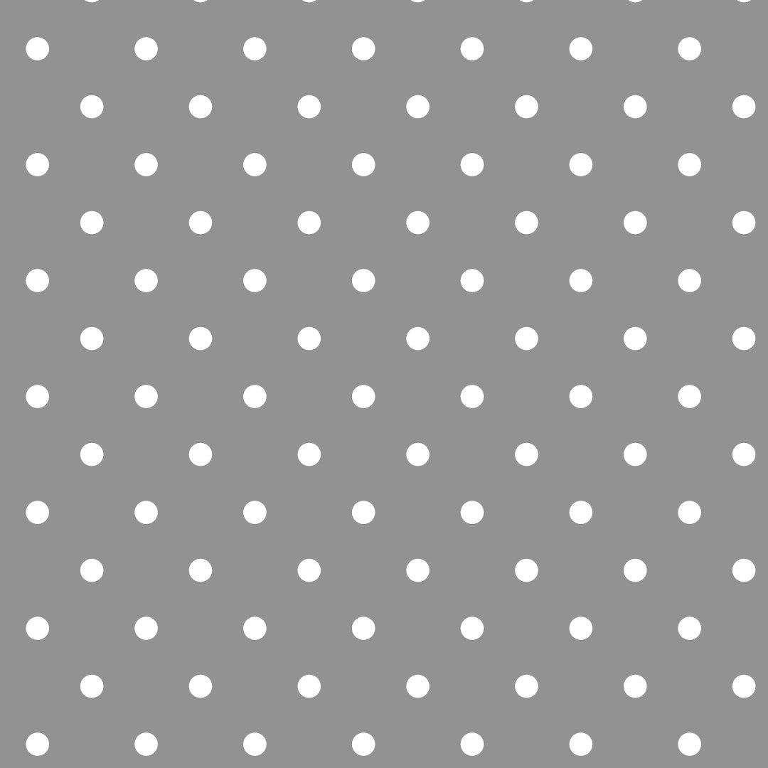 Classic Dot Grå - Vaxduk med vita prickar, mönster