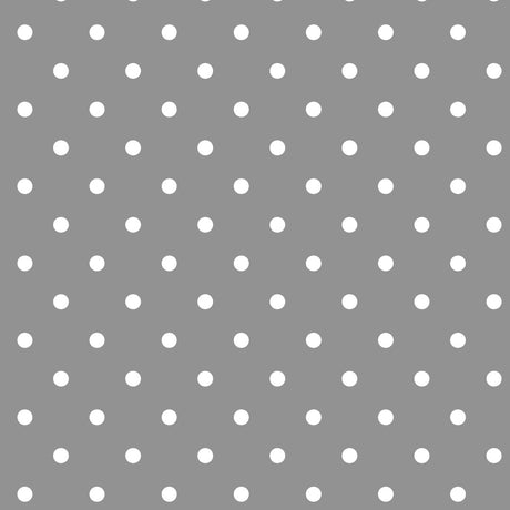 Classic Dot Grå - Vaxduk med vita prickar, mönster