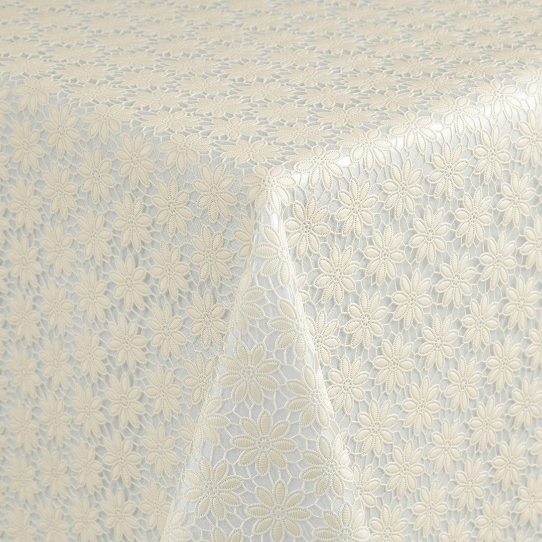 Daisy Lace – Krämfärgad spetsvaxduk med små blommor
