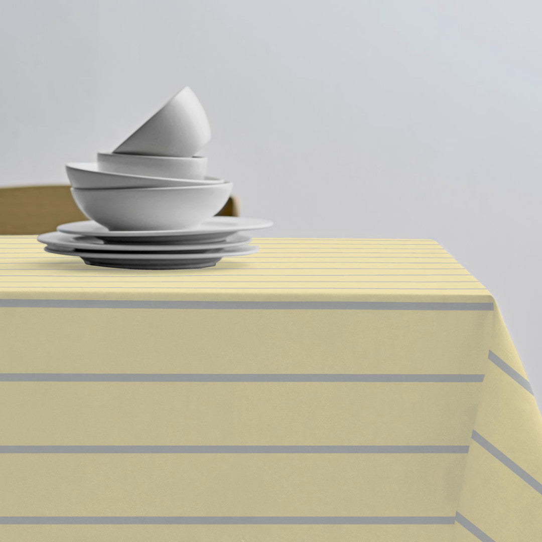 Echo yellow – Södahl textilvaxduk i 100% bomull med glidskydd