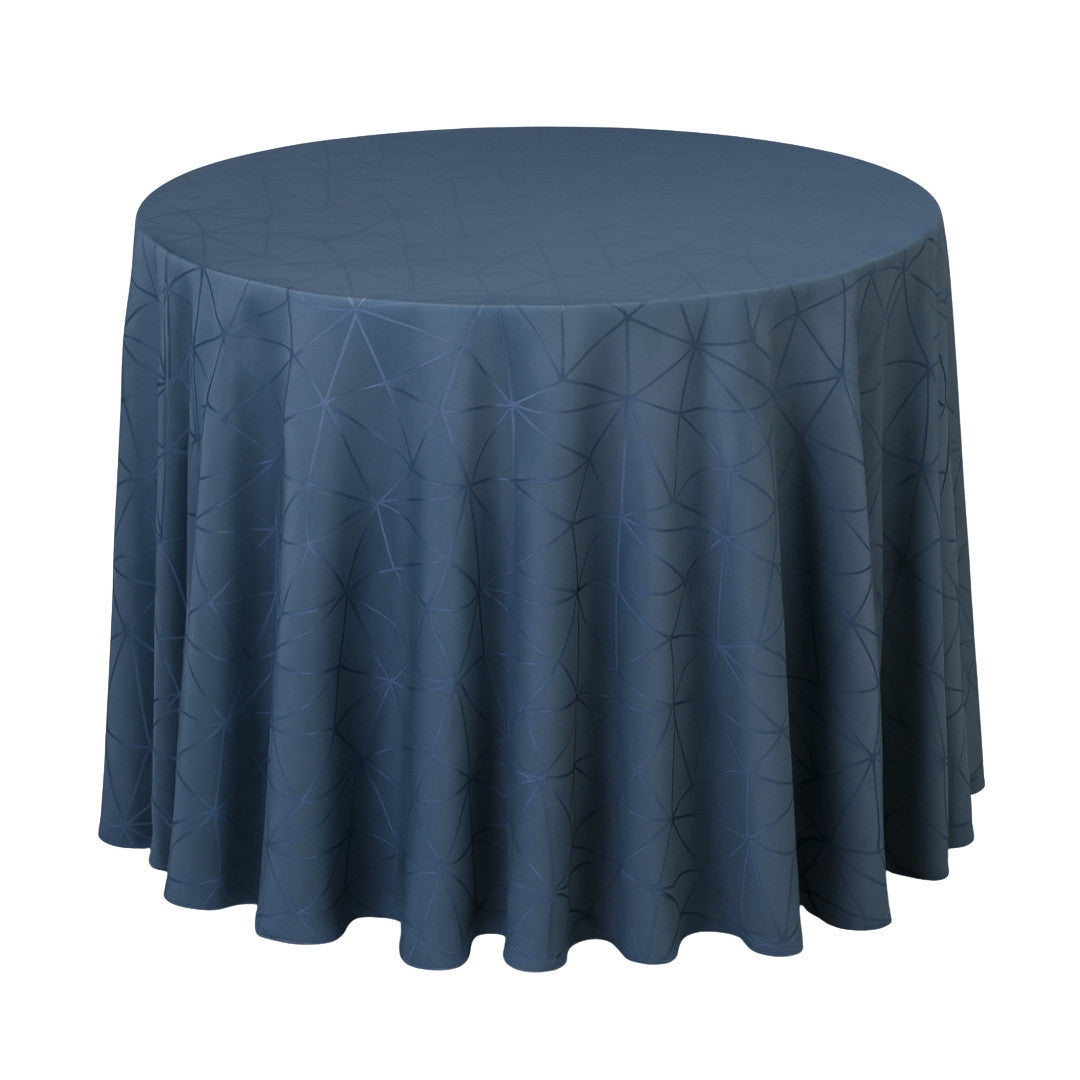 Engholm Tilde Rund Damastduk, blå Ø 250 cm