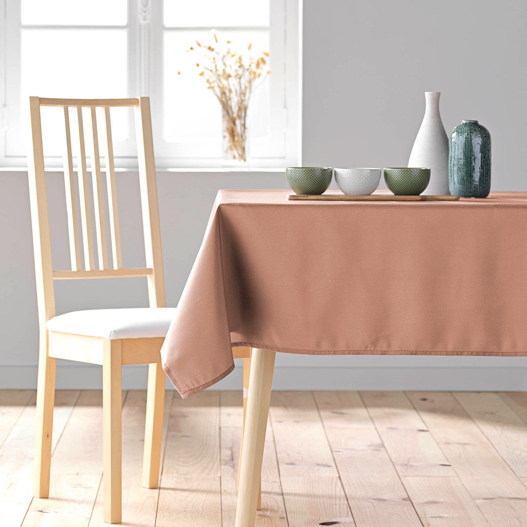 Essentiel Blush - Enfärgad rektangulär duk 140 x 300 cm i miljö