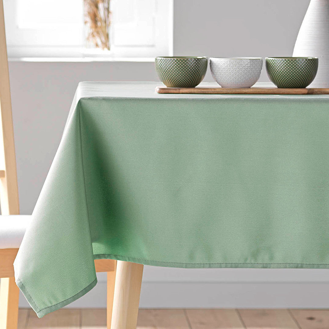 Essentiel Sauge - Enfärgad rektangulär duk 140 x 250 cm, närbild