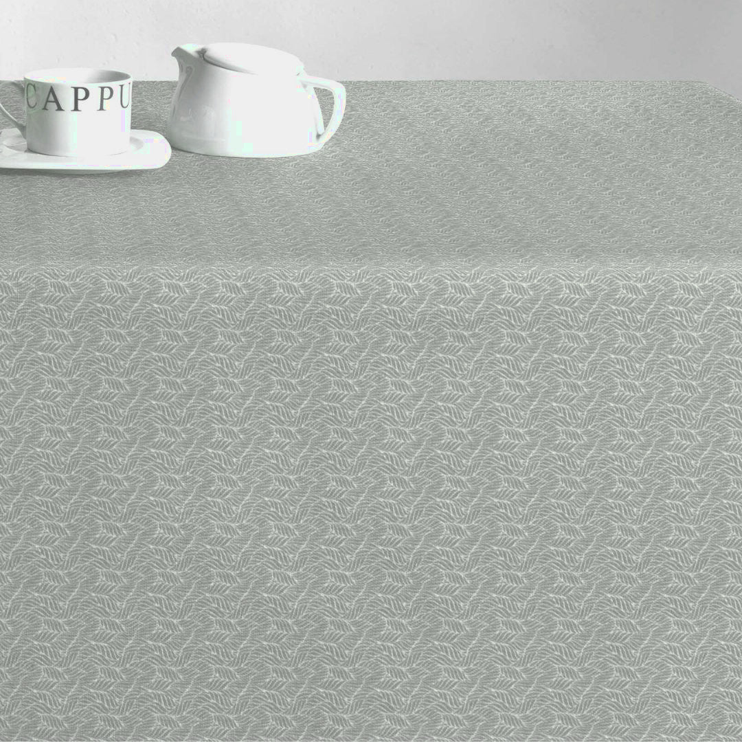 Estes Bølgeblad Dovgrön - textilvaxduk med glidskydd, bord