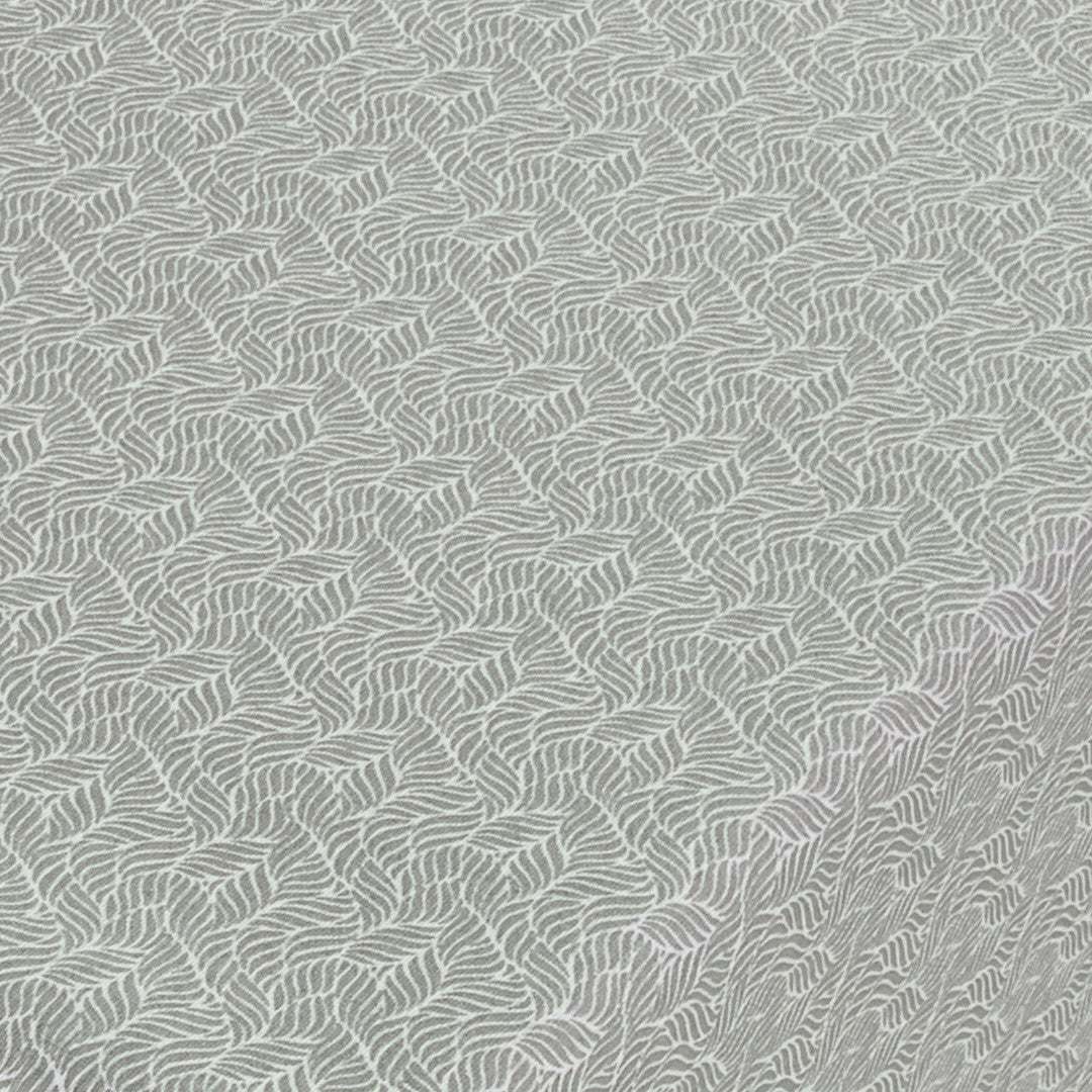 Estes Bølgeblad Dämpad Grön - Textilvaxduk med glidskydd, 180 cm bred, mönster