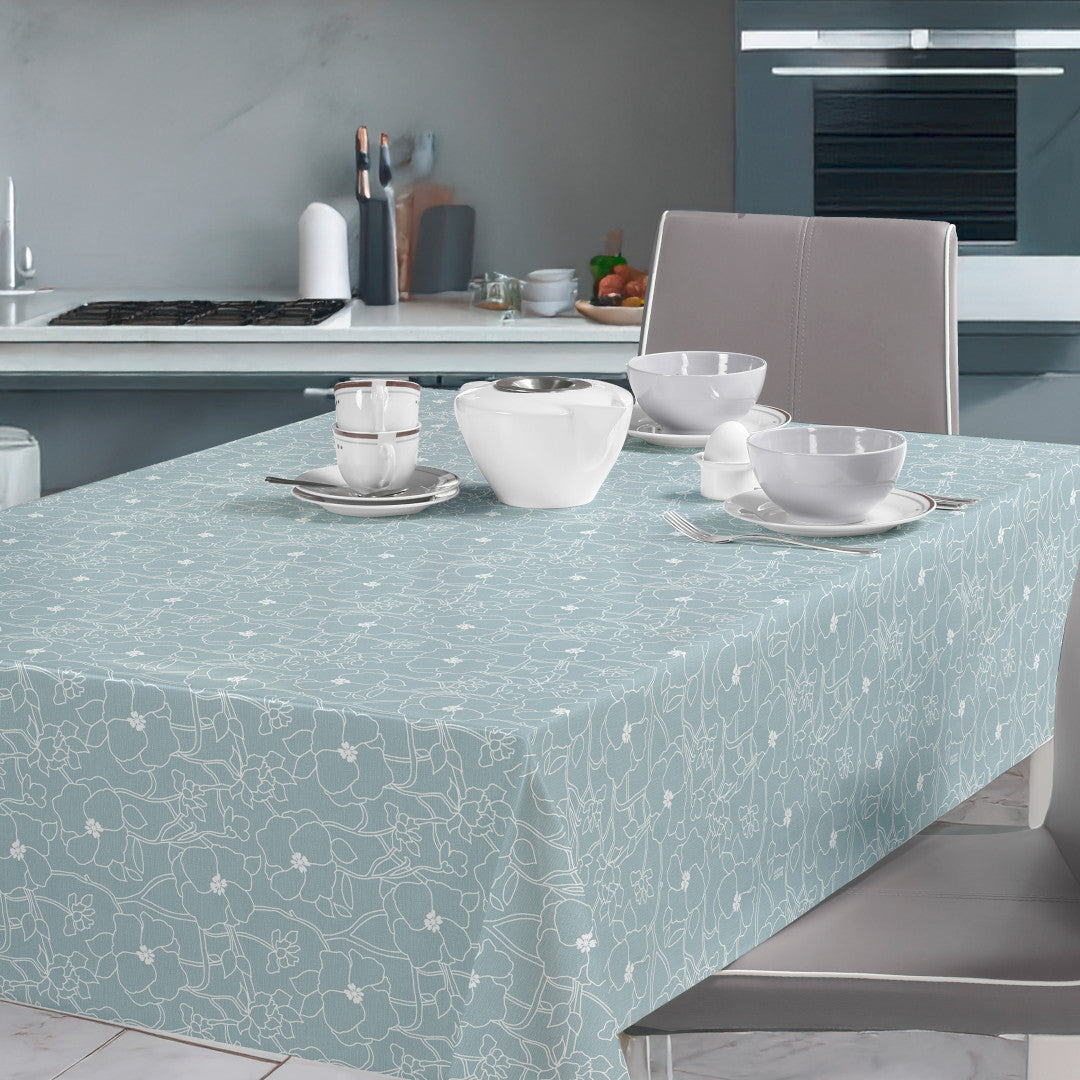 Flower Jam North – Captain Cook vaxduk med diskret blommönster miljö