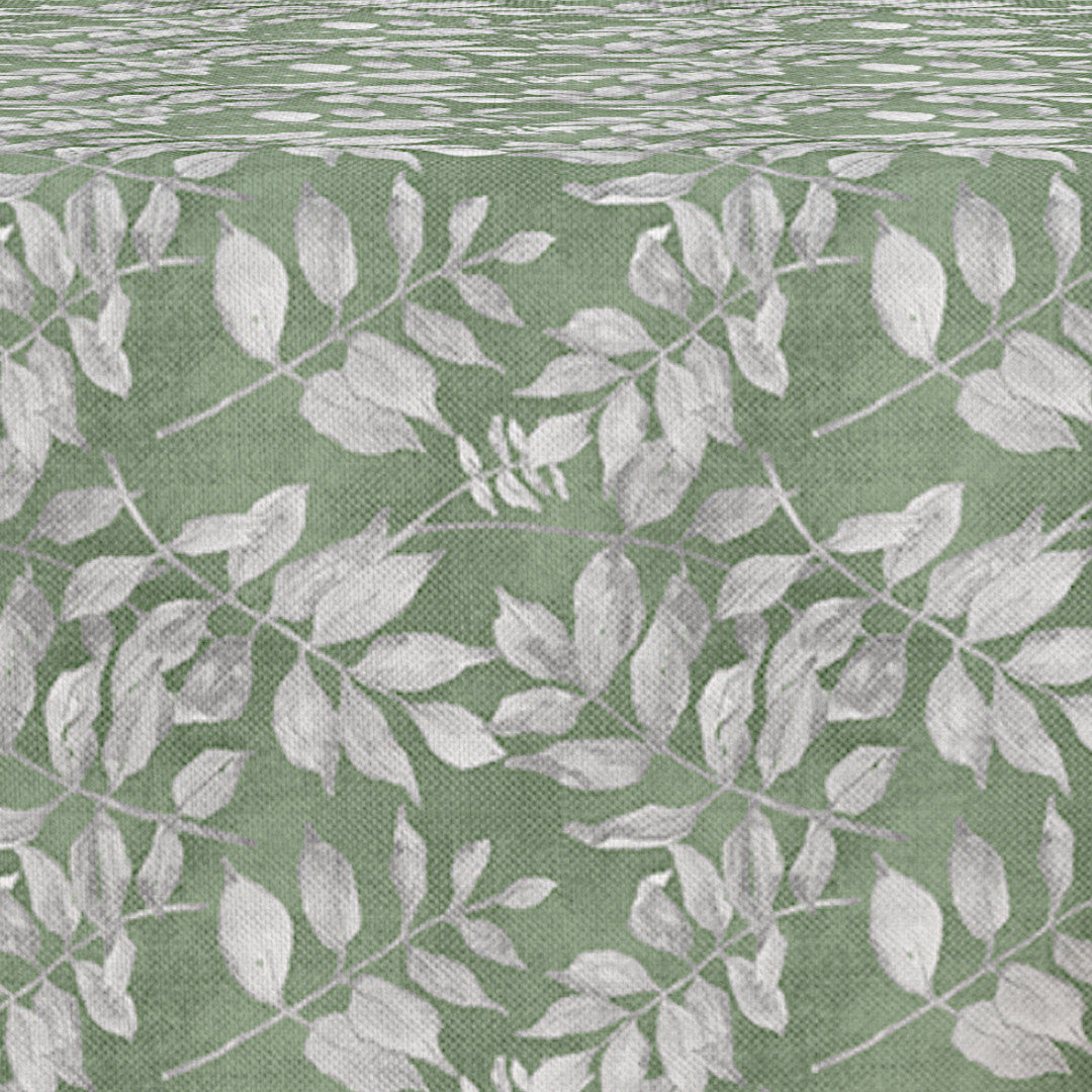Giordano Salvieblad – textilvaxduk i gröna nyanser med bladmönster, mönster