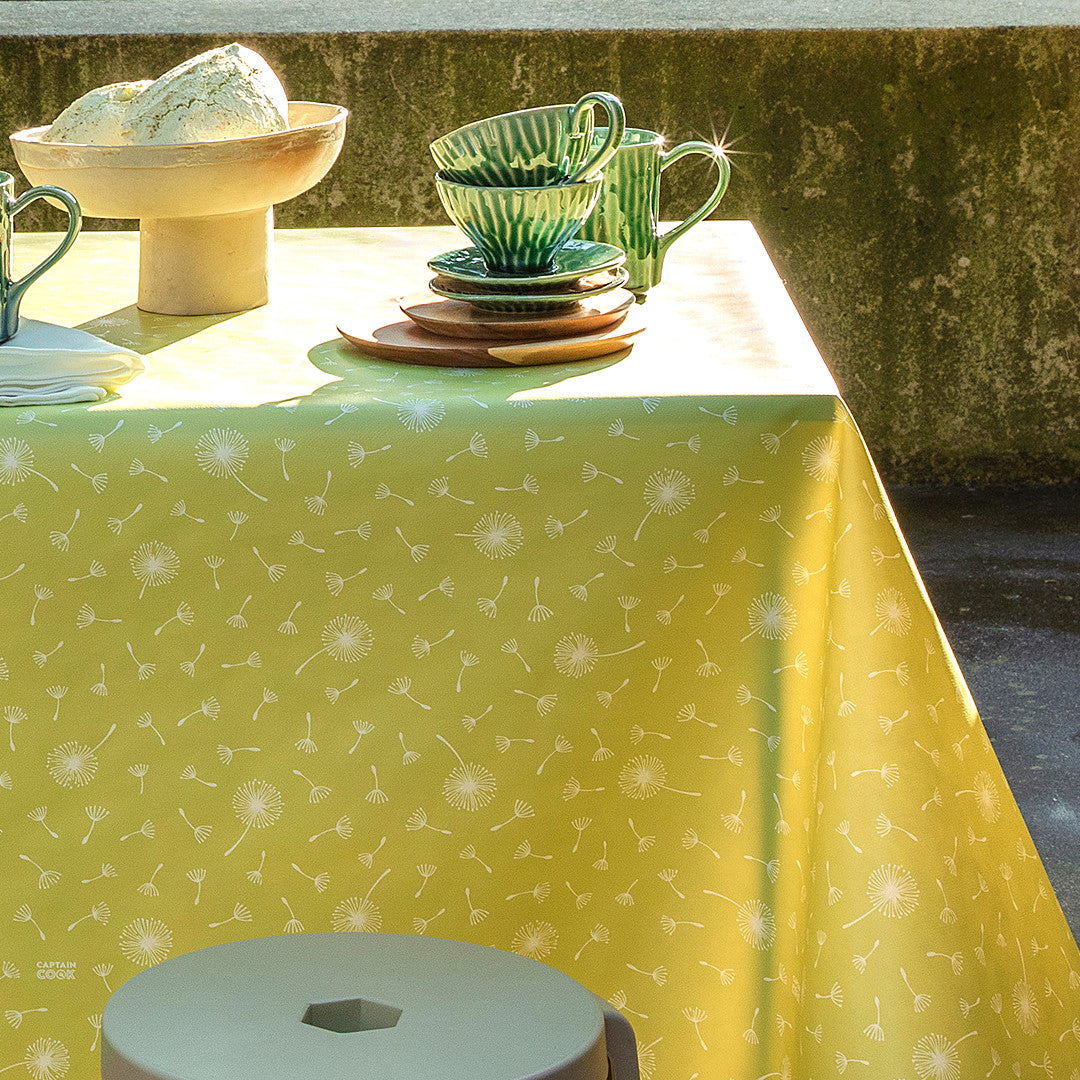 Let it go Avocado – Captain Cook vaxduk med grafiskt naturmönster hörn