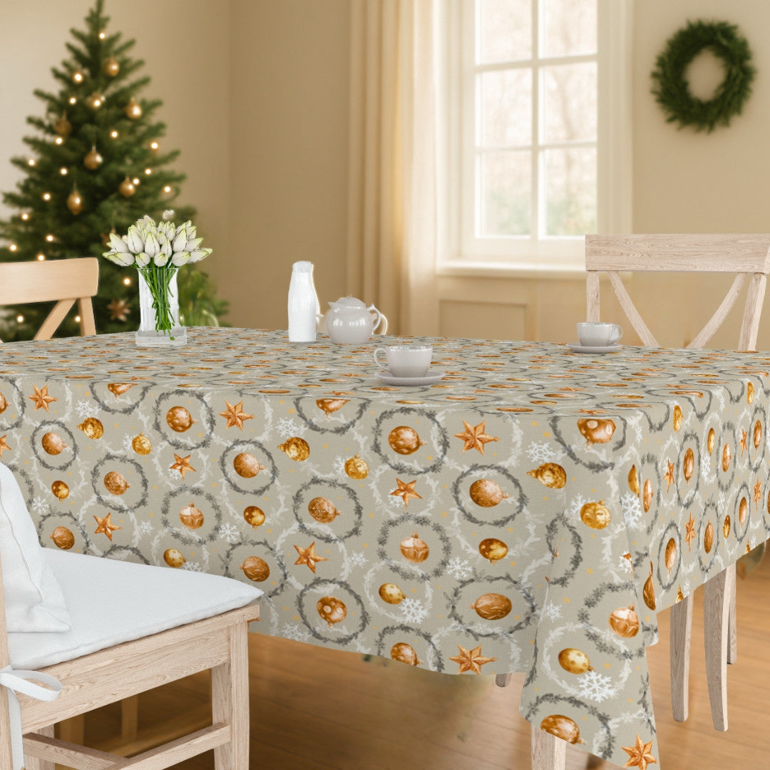 Julkulor & Kransar – Beige julvaxduk