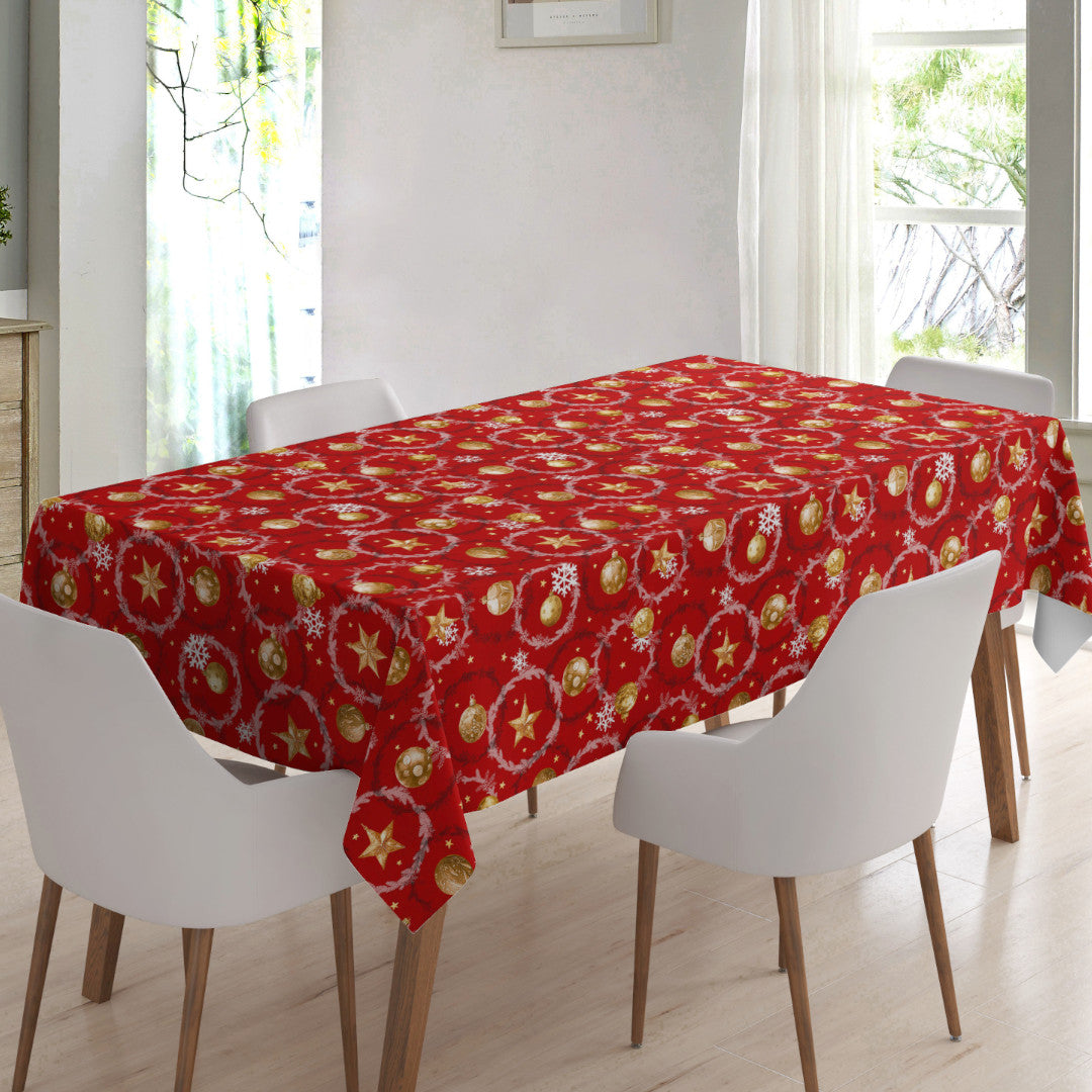 Julkulor & Kransar – Röd julvaxduk, miljö