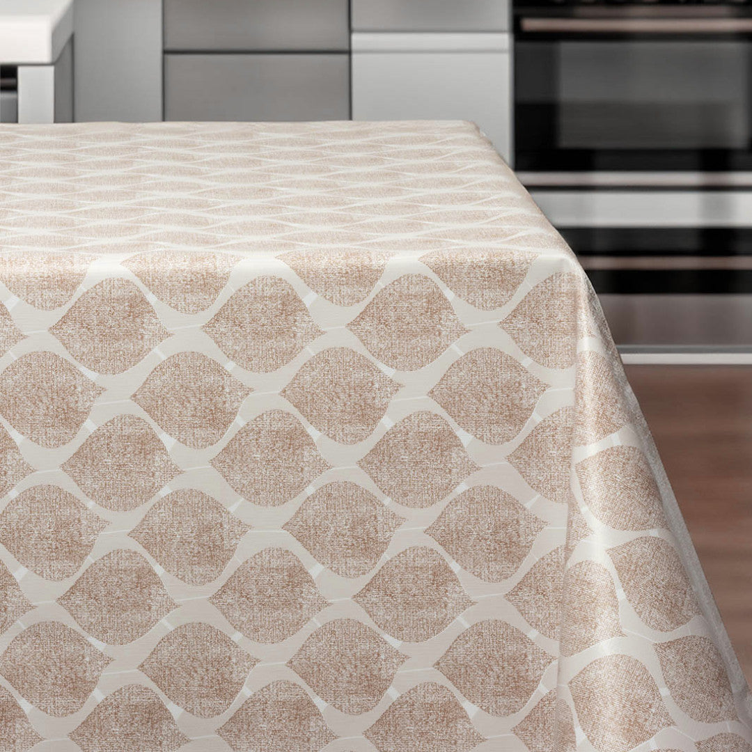 Leafy Soft Sand - Vaxduk med mjukt grafiskt uttryck