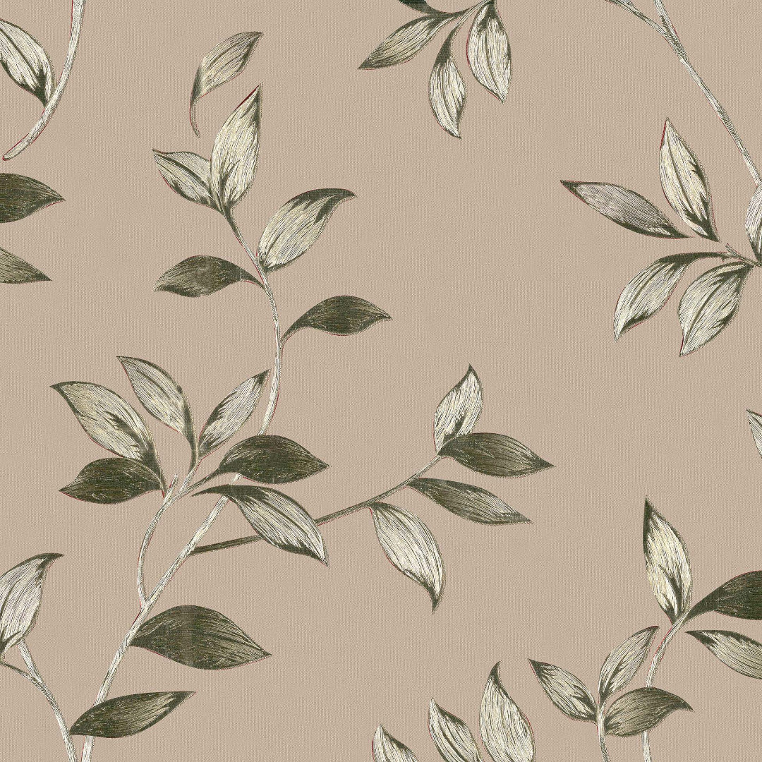 Liane Golden Vine – Vaxduk med bladrankor i gröna och gyllene nyanser