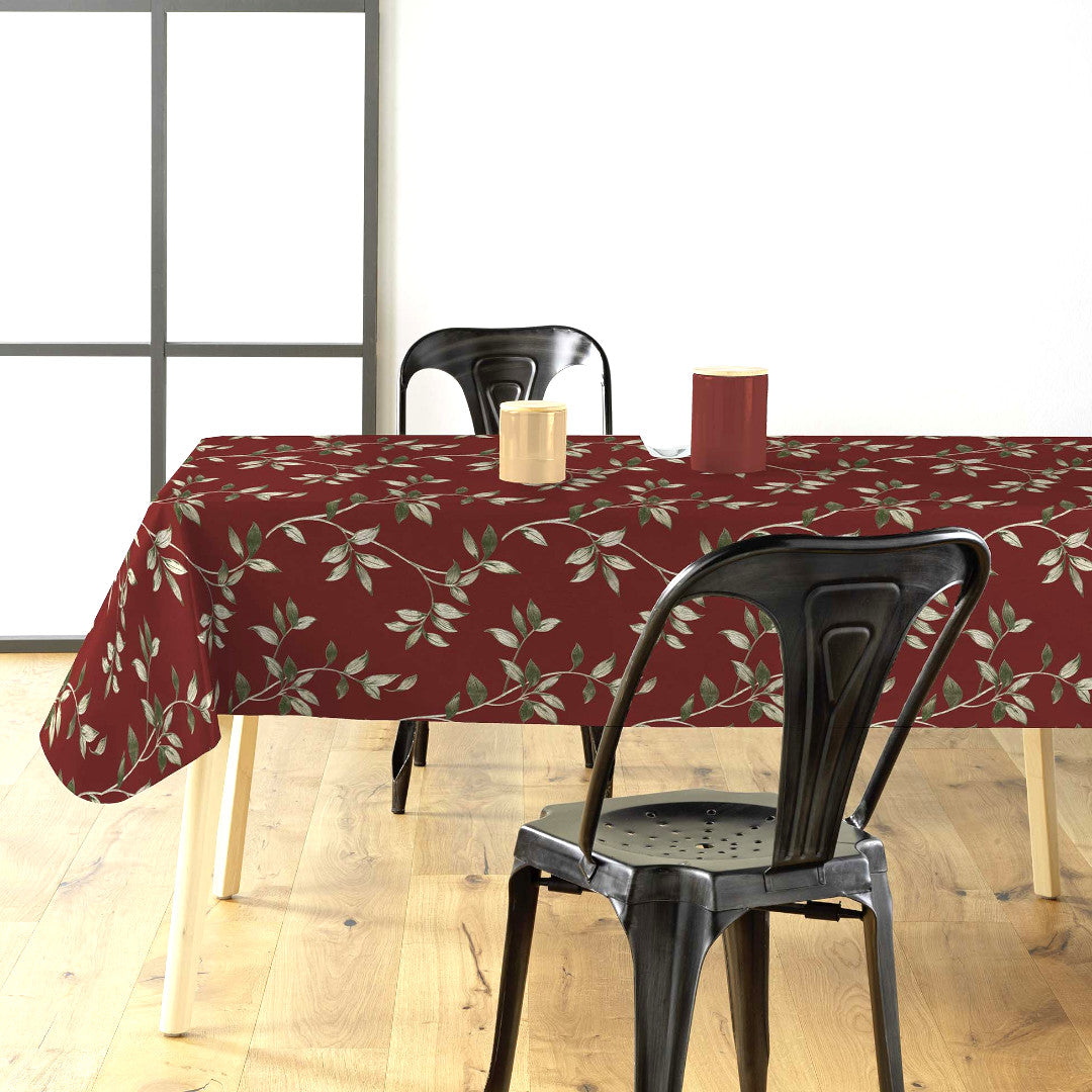 Liane Rouge – Vaxduk i vinrött med gyllene lianer, miljö