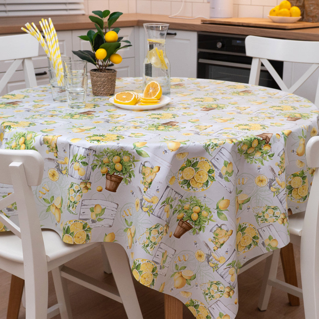 Limoncello Garden – Vaxduk med citrondesign, miljö