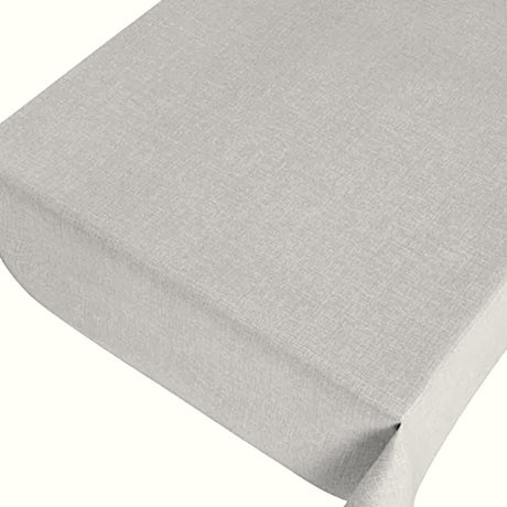 Linen Look Light Grey – Elegant duk i ljusgrått med linnelook