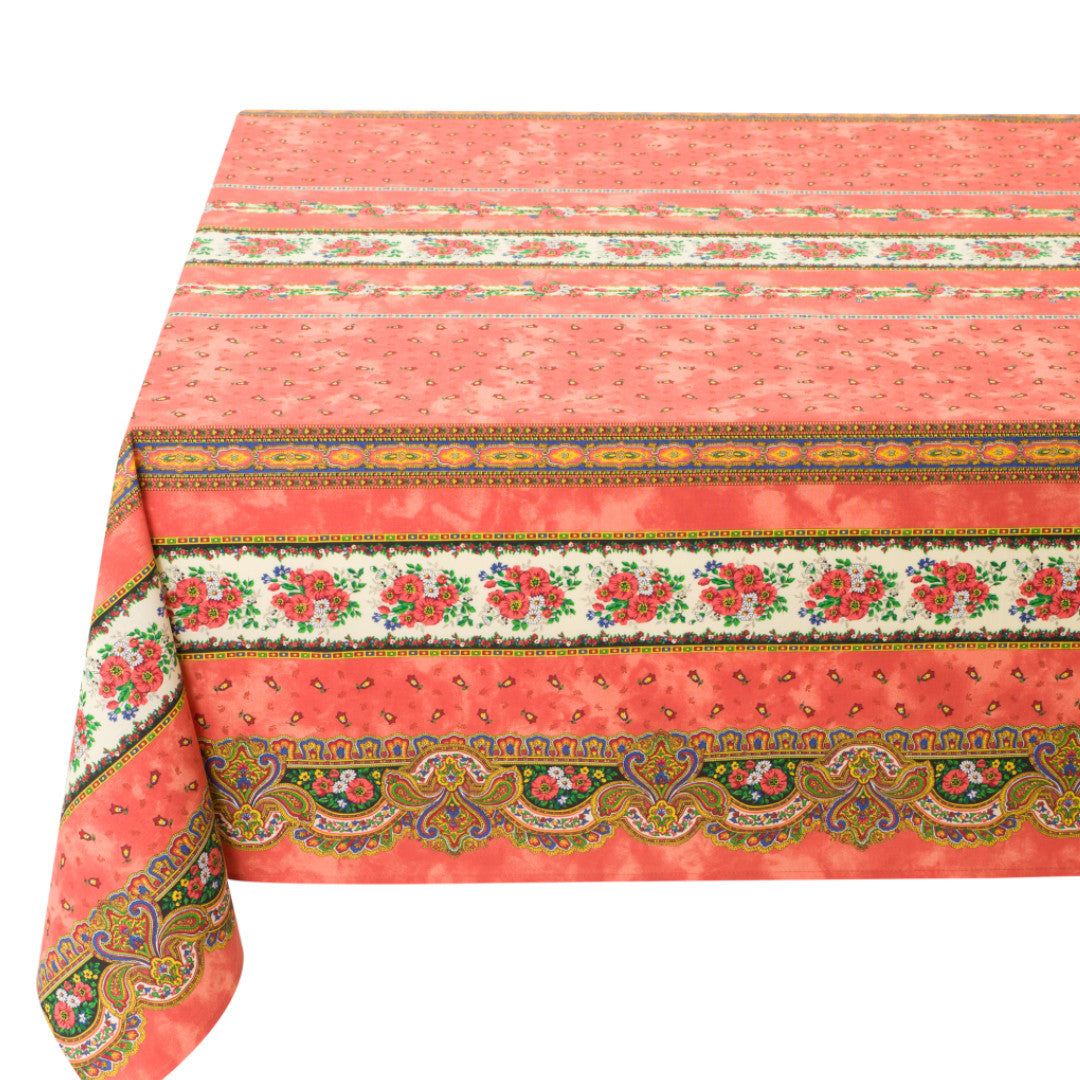 Marat Tradition Orange - Rektangulär akrylbelagd provenceduk 150 x 250