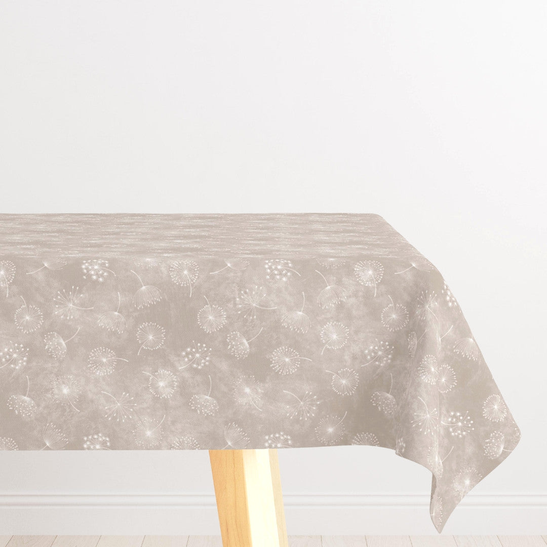 Miguel Angel Løvetand – textilvaxduk med mjukt och luftigt maskrosmotiv, bord