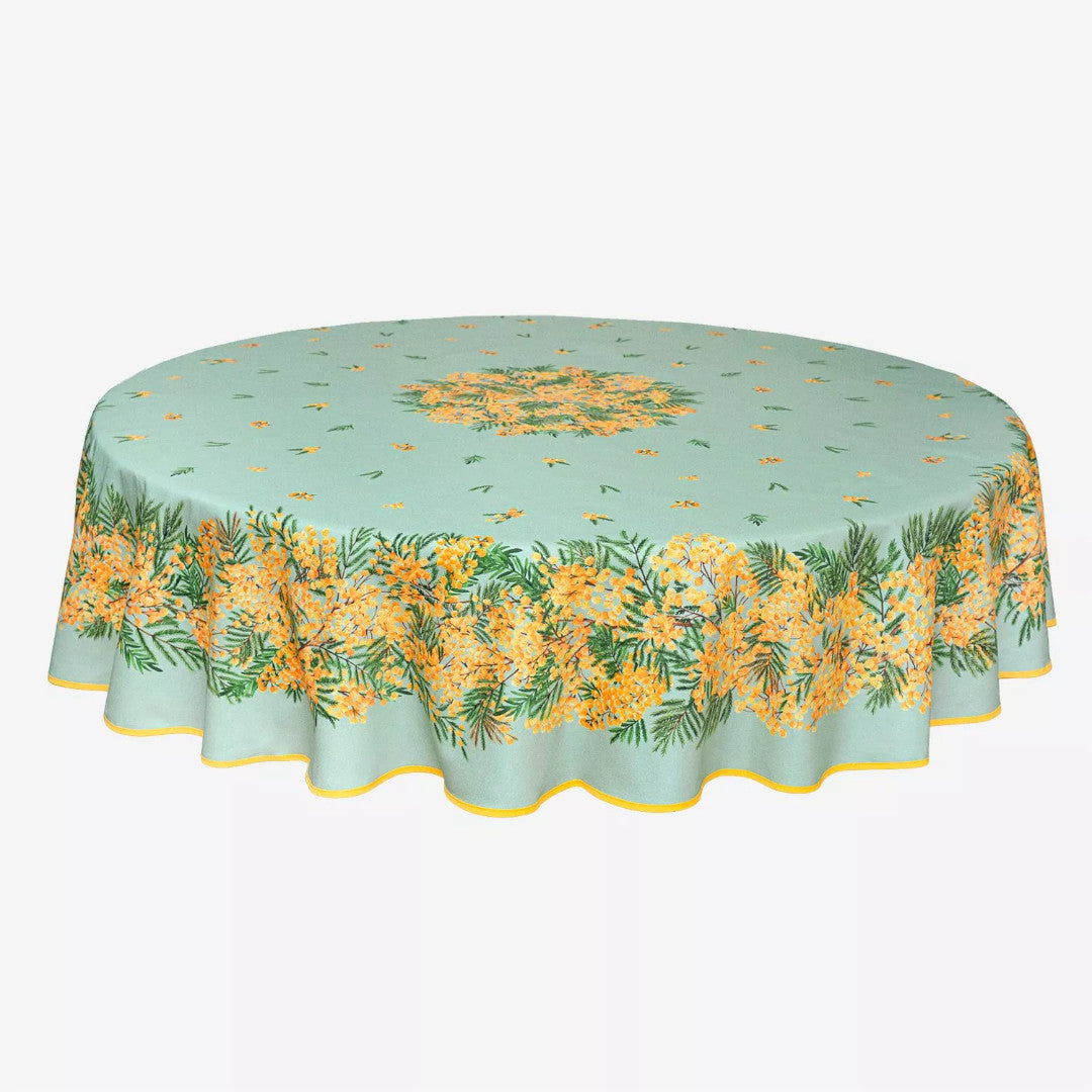 Mimosa Grön - Rund provenceduk Ø 180