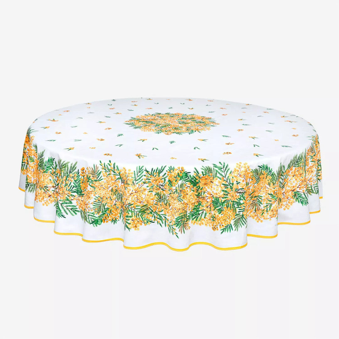 Mimosa Vit - Rund provenceduk Ø 180