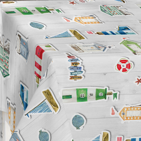 Moana – Textilvaxduk med maritima motiv, hörn