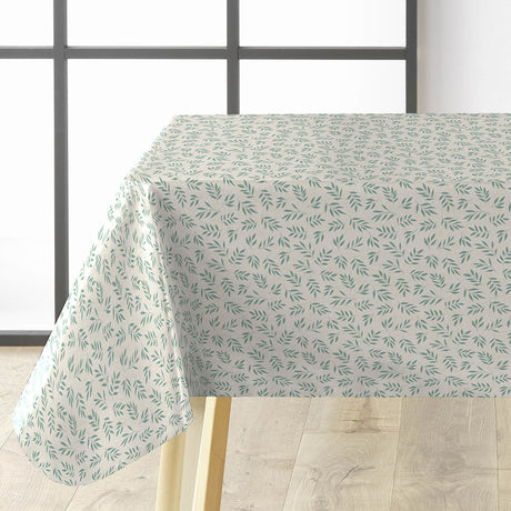 Naya Sauge – Vaxduk med linnelook och små gröna blad, hörn