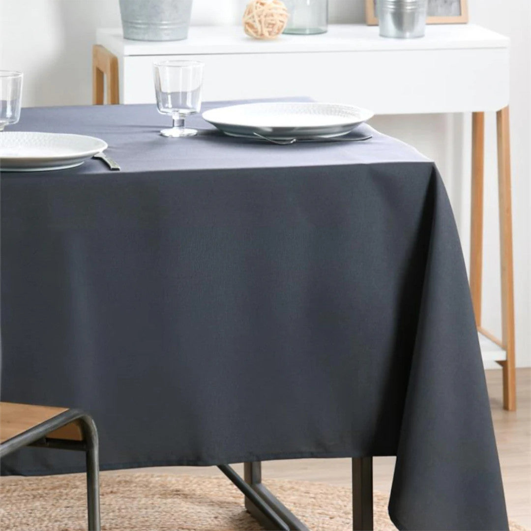 Nelson, kvadratisk duk med fläckskydd 180 x 180 cm - Antracit