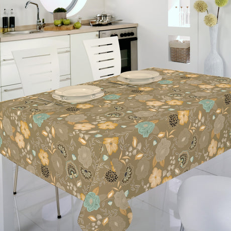 Nordfavn Chouchou Varm Beige – Blomstrande vaxduk med slät yta, miljö