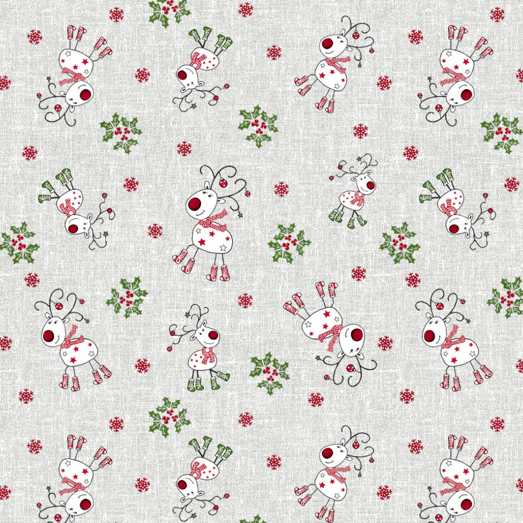 Nordfavn Ciervos Navidad – Julvaxduk med söta renar mönster