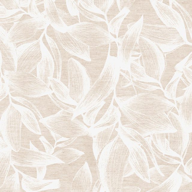 Nordfavn Cloe – Textilvaxduk med botaniskt mönster i naturvita nyanser