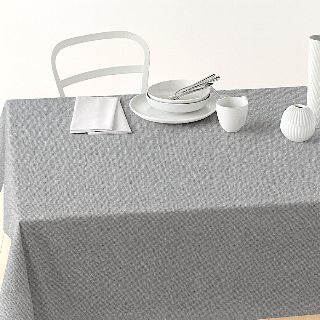 Nordfavn Dean Duvgrå – Enfärgad textilvaxduk i linnelook