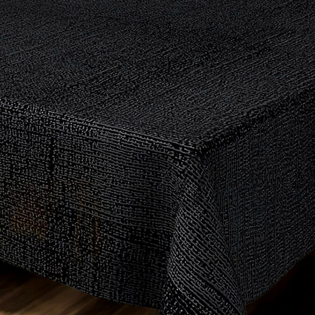 Nordfavn Elegant Black Onyx – Extra kraftig svart vaxduk med vackert präglat mönster, hörn