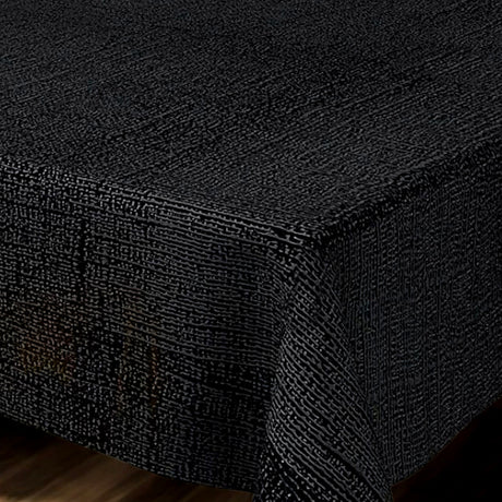 Nordfavn Elegant Black Onyx – Extra kraftig svart vaxduk med vackert präglat mönster, hörn